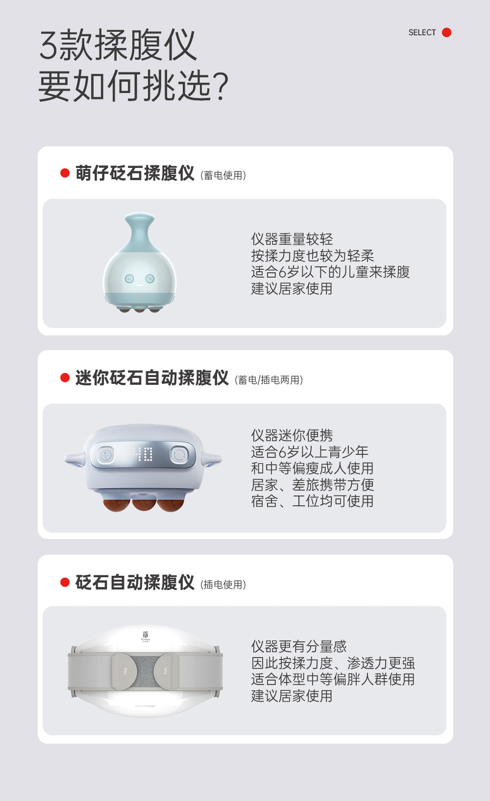 AYS BianStone Automatic Abdominal Kneading Device 砭石自动揉腹仪