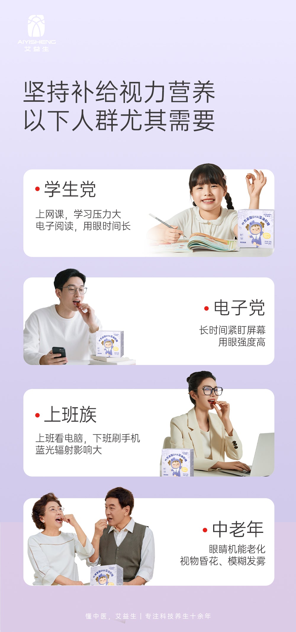 Lutien Ester and DHA Algal Oil Gummies 叶黄素酯DHA藻油软糖